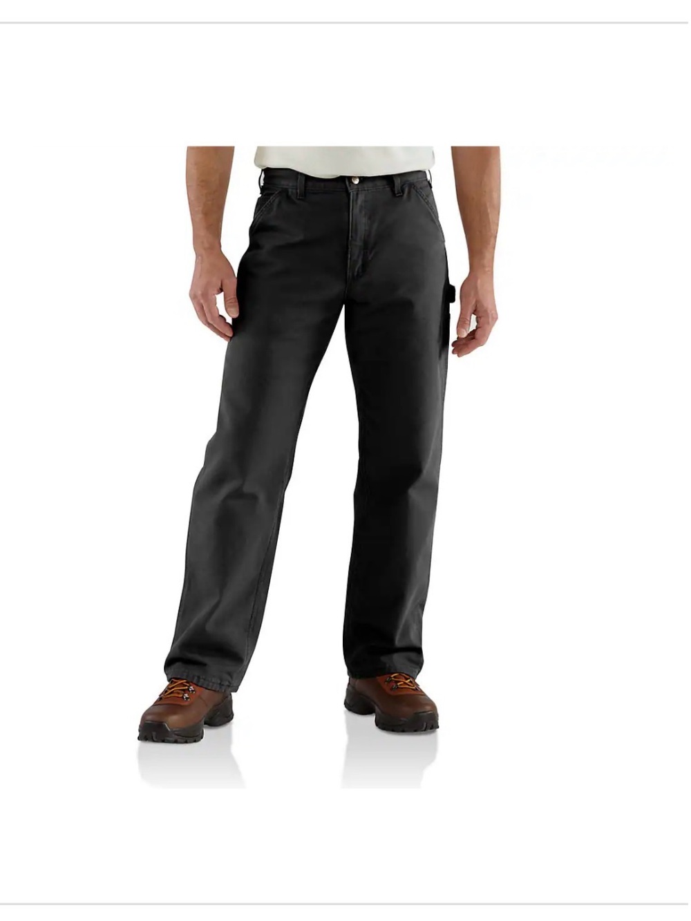 Men's Carhartt Black Work Jeans - Durable Straight Fit